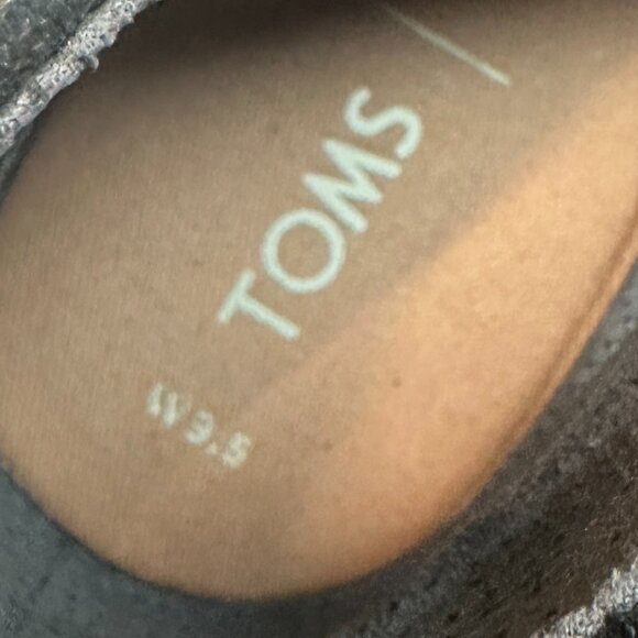 Toms Desert Wedge Size 9.5 Black - Picture 7 of 8